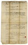Declaration of Independence Signer Matthew Thornton Twice-Signed Document From 1769 as Justice of the Peace